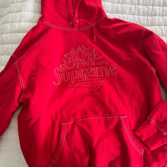 Supreme Timberland red hoodie size extra large brand new never been worn